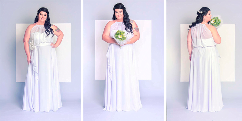 vestido para pré wedding plus size