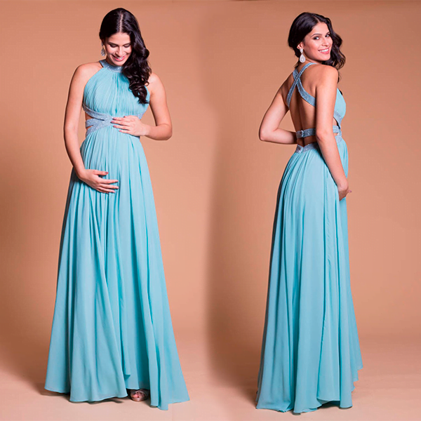 Vestidos de festa para gestantes Arthur Caliman