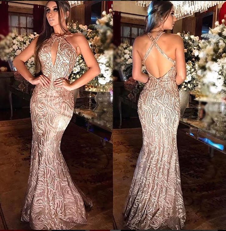 vestido estilo sereia