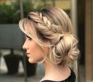 penteado coque com tranças