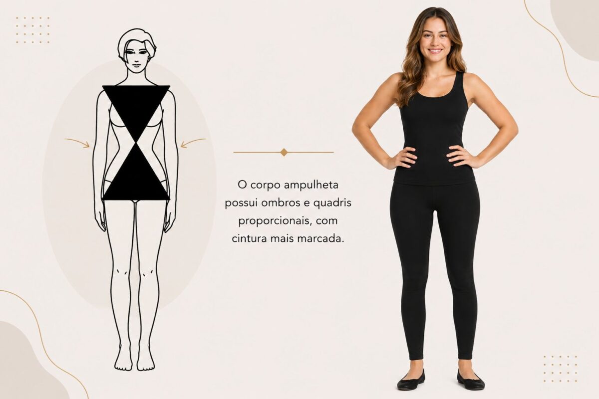 ilustração de corpo ampulheta