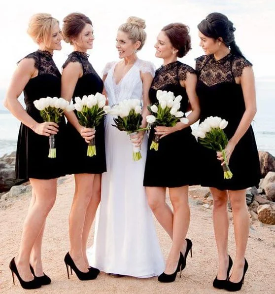 Casamento madrinha hot sale de preto