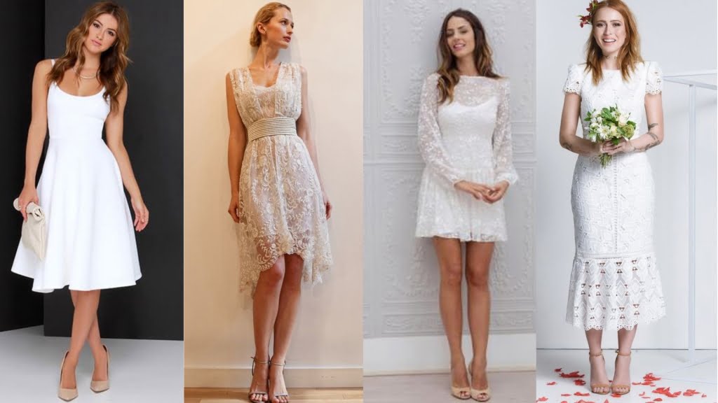 Os vestidos no comprimento midi ou curto caem super bem para noivados que sejam comemorados de forma mais informal.