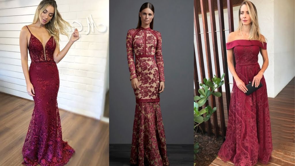 vestido de festa dourado com marsala