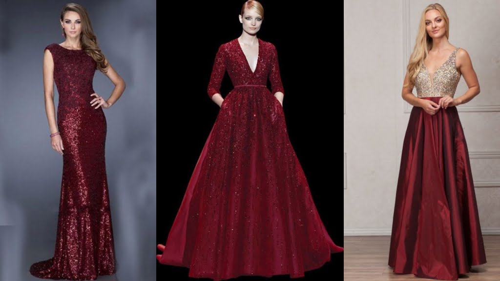 vestido de debutante vermelho marsala