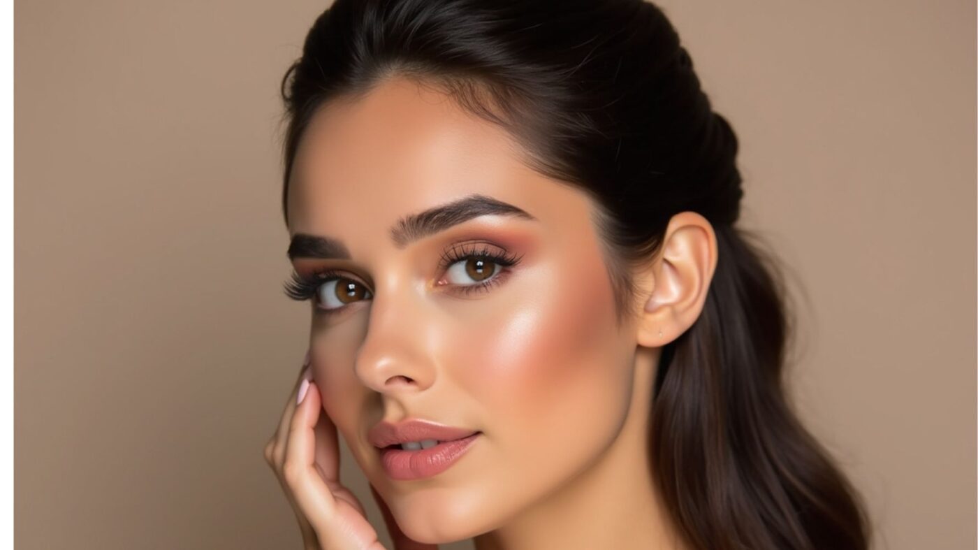 madrinha de casamento com maquiagem glow rosada