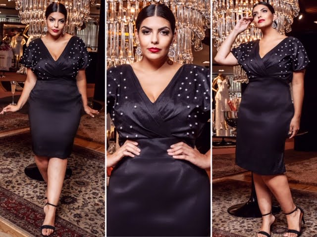 Vestido curto plus size de festa Arthur Caliman 