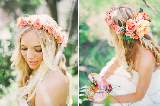 Headband com flores