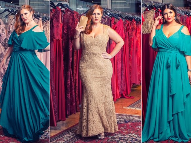 vestidos de festa plus size cor rose