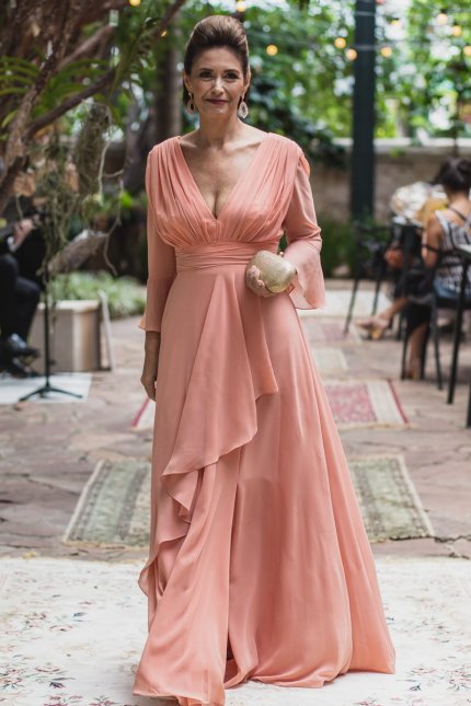 vestido de festa longo para mãe do noivo