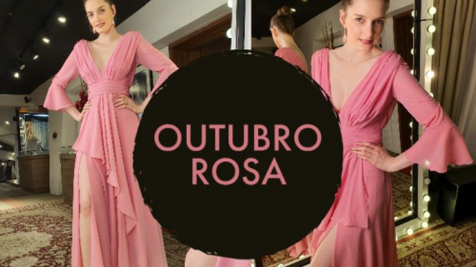 vestido rosa quartzo longo