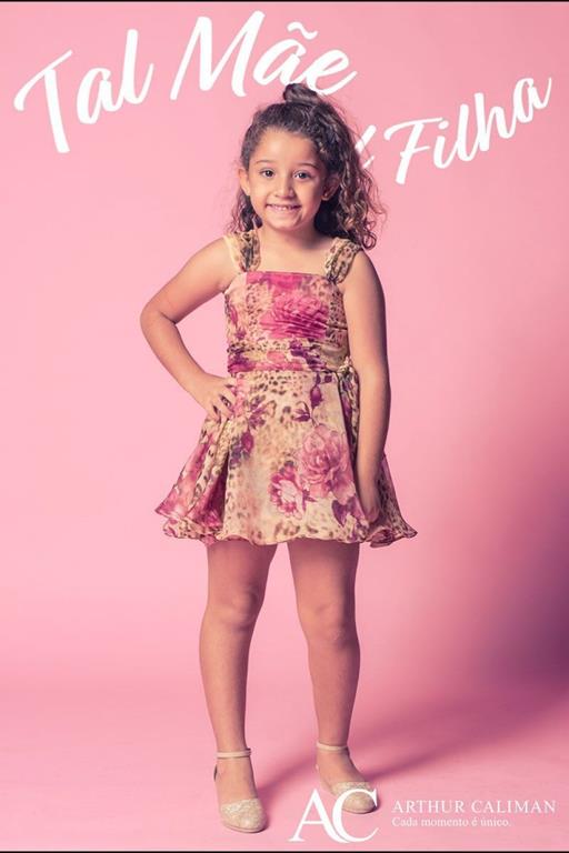 Vestido de Festa Infantil Animal Print