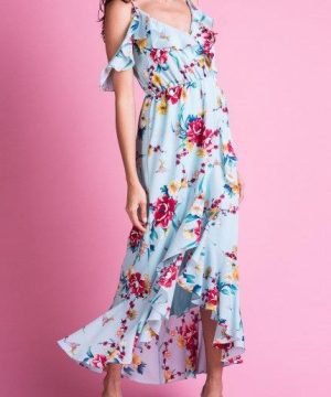 Vestido de Festa Midi Estampado