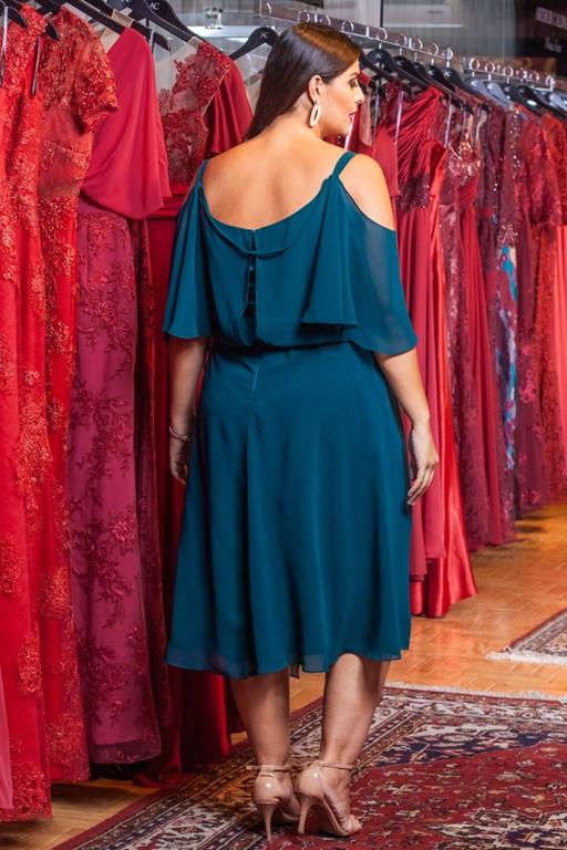 Vestido de Festa Plus Size Midi