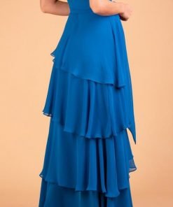 Vestido de Festa Longo Azul de Alcinha