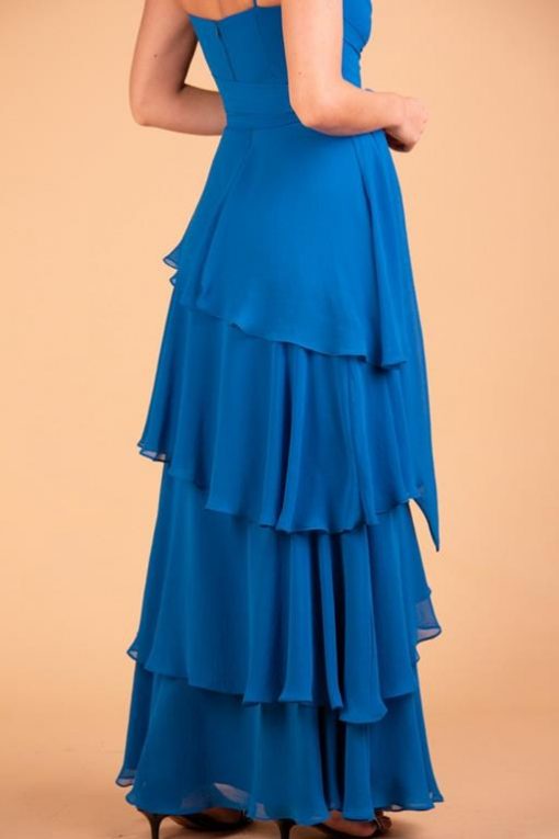 Vestido de Festa Longo Azul de Alcinha