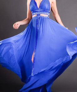 Vestido de Festa Longo Capella Azul Marinho