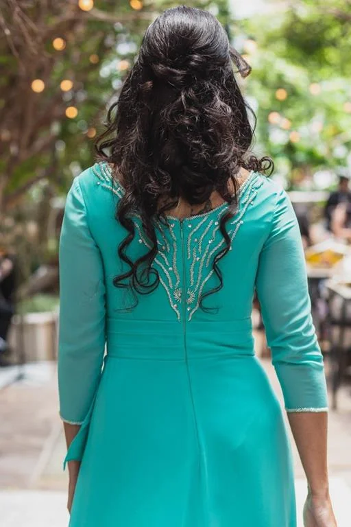 Vestido de Festa Longo com Mangas