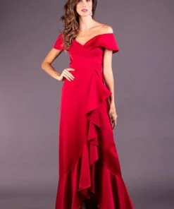 Vestido de Festa Longo Decotado Gola Xalé