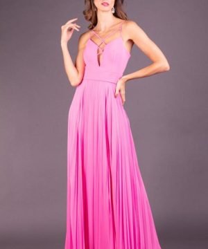 Vestido de Festa Longo Rosa Gloss