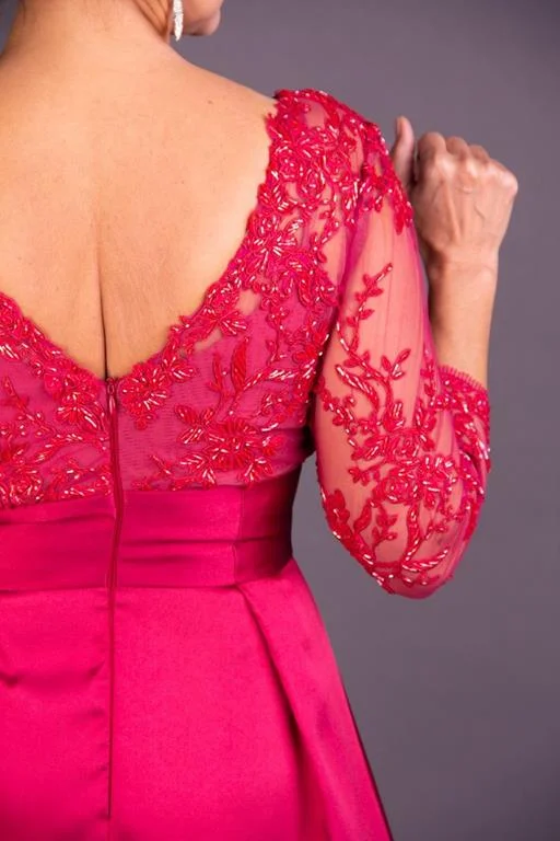 Vestido de Festa Longo Sereia Bordado à Mão