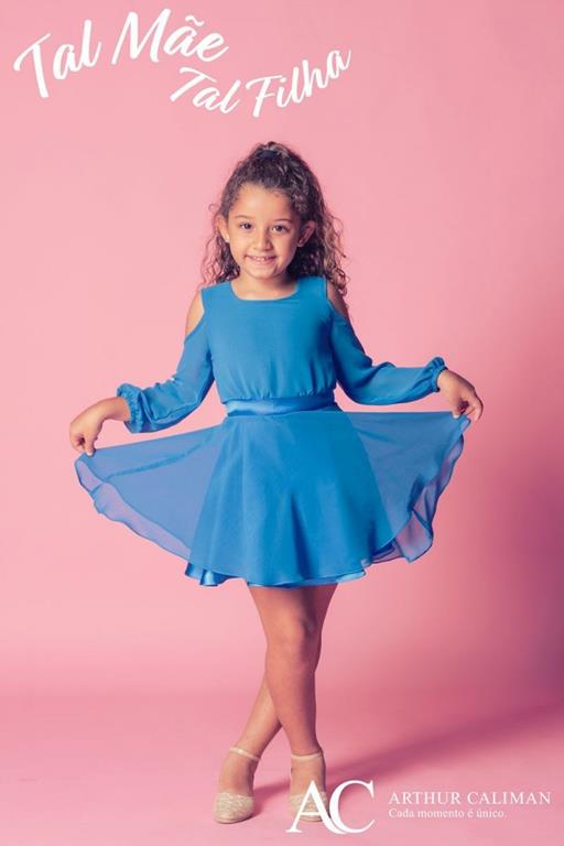 Vestido de Festa Curto Infantil Shine Star