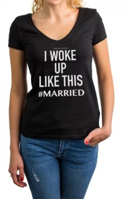 camiseta-preta-para-noiva-#married