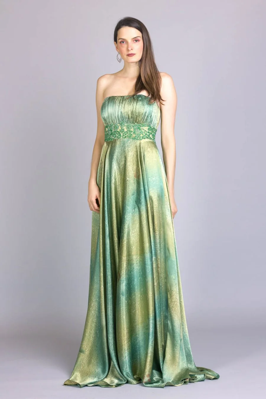 Vestido de festa estampado amie