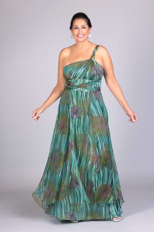 Vestido de festa estampado isis