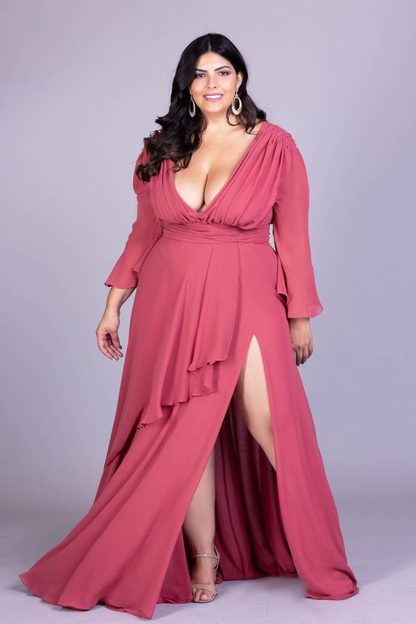 Vestido de festa plus size cellico