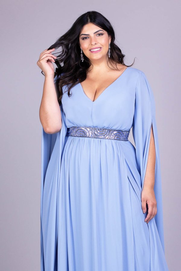 Vestido de festa plus size deusa grega