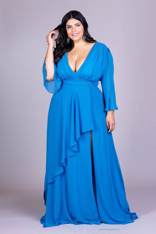 Vestido de festa plus size elegance