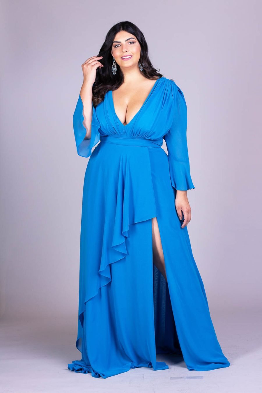 Vestido de festa plus size elegance