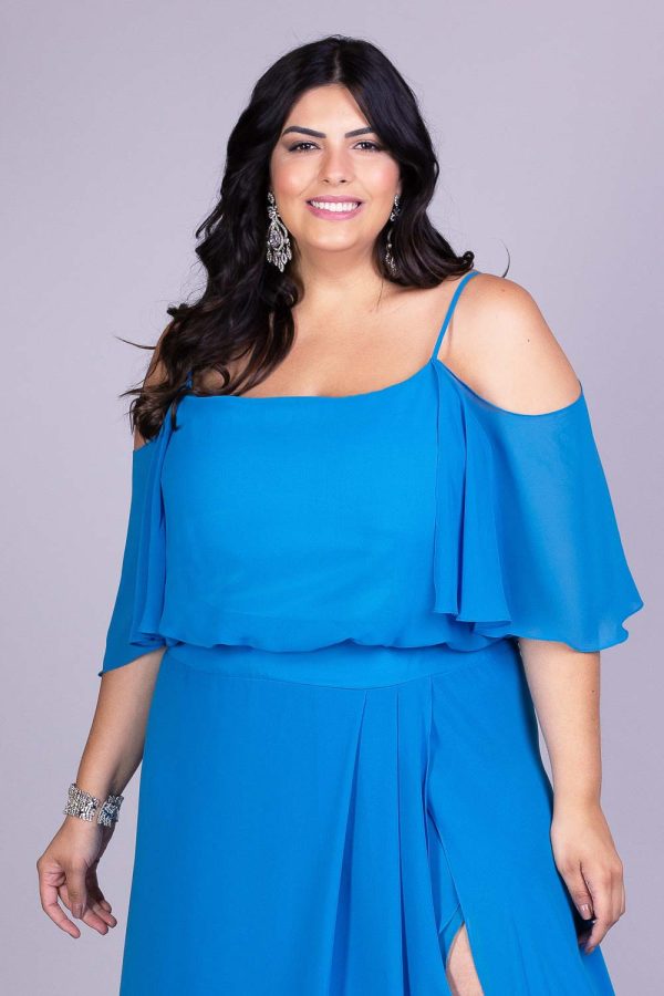 Vestido de festa plus size longo kate