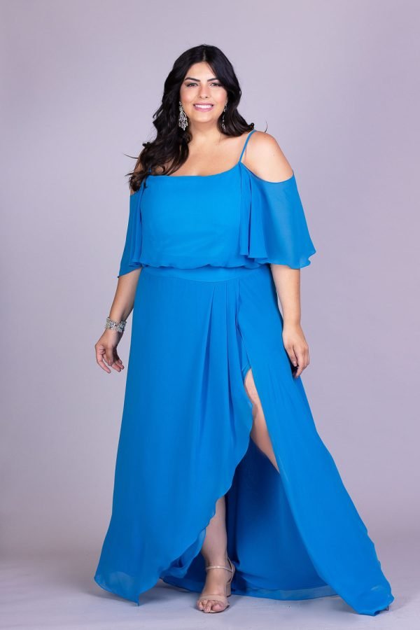 Vestido de festa plus size longo kate