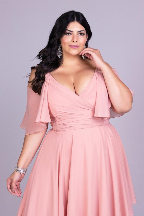 Vestido de festa plus size longo paris