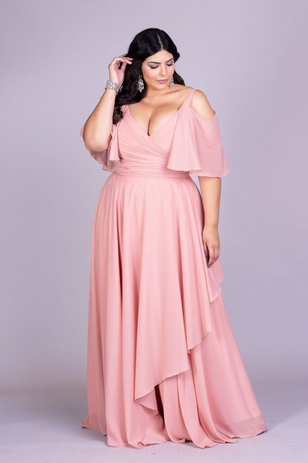 Vestido de festa plus size longo paris