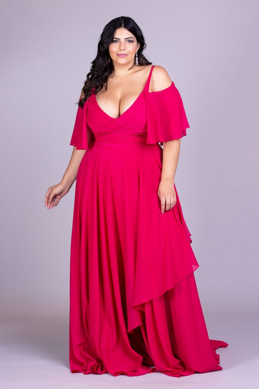 Vestido de festa plus size pausineh