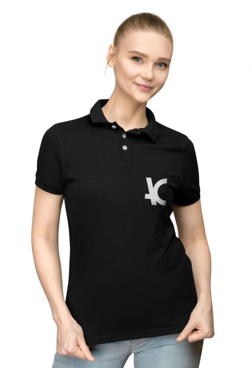 Camiseta polo feminina preta P1