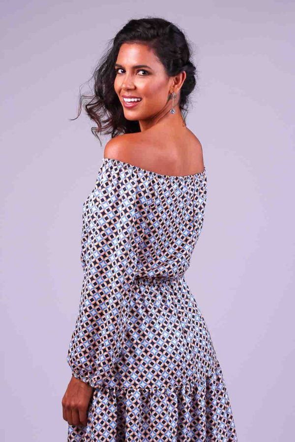 Vestido midi estampado bardoux bliss