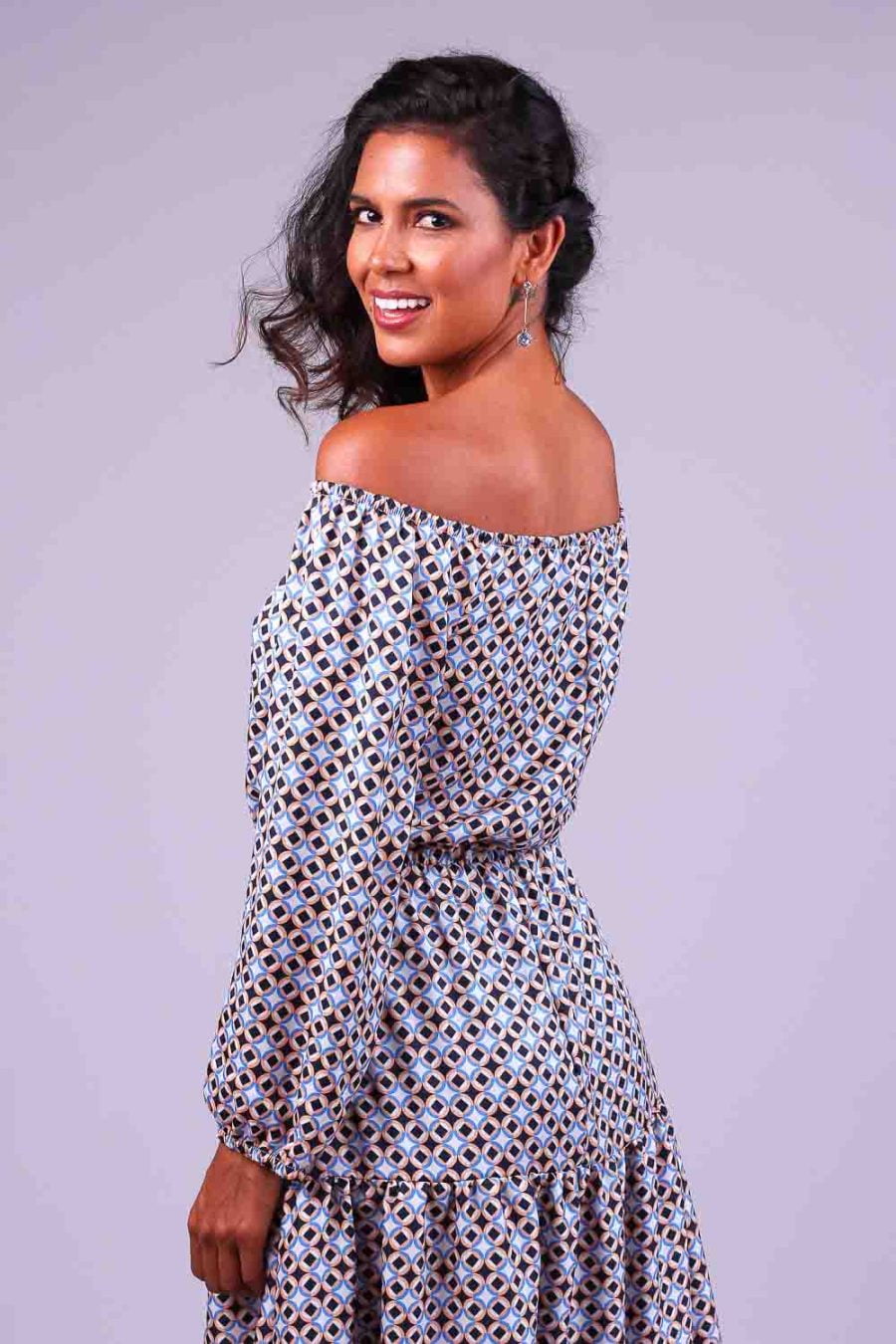 Vestido midi estampado bardoux bliss