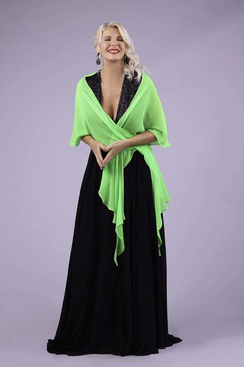 Echarpe de festa verde exuberance