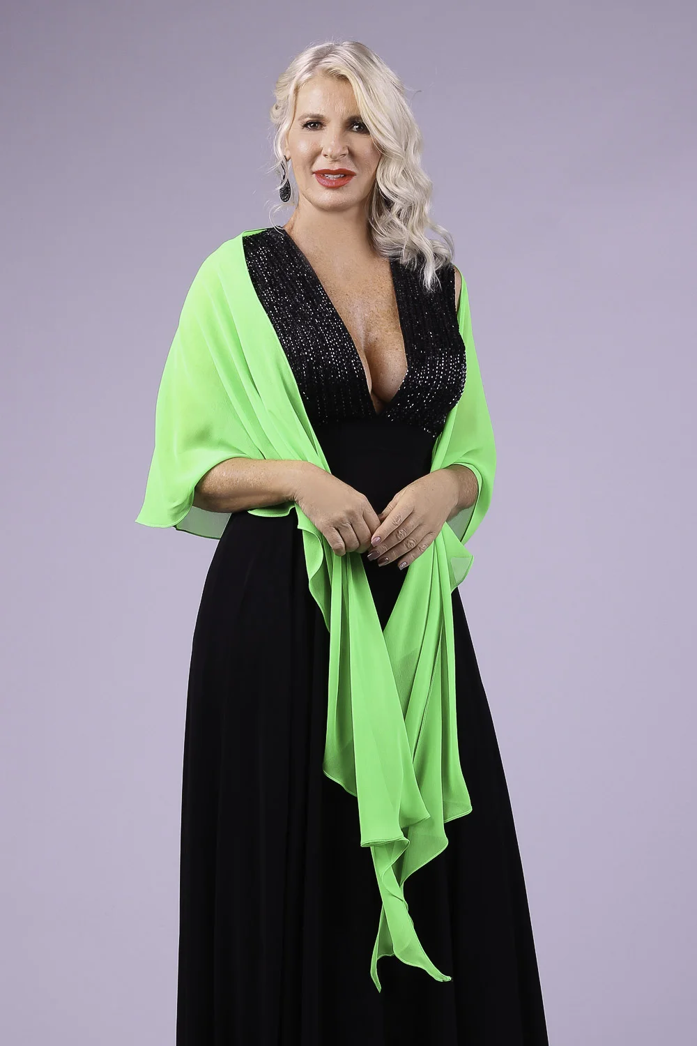 Echarpe de festa verde exuberance