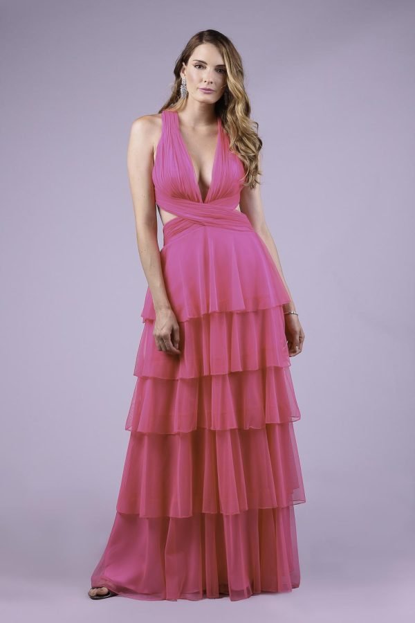 Vestido de festa pink toulose