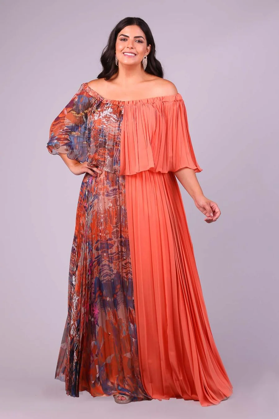 Vestido de festa plus size acapulco