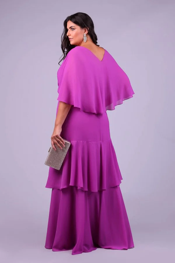 Vestido de Festa Plus Size Belle Bliss Fucsia - Imagem 2