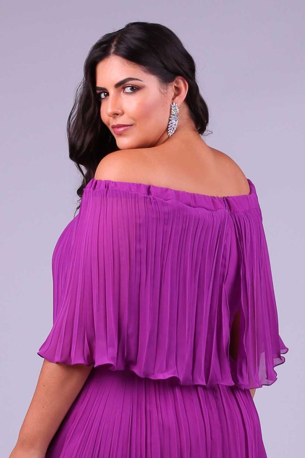 Vestido de festa plus size fucsia filipa