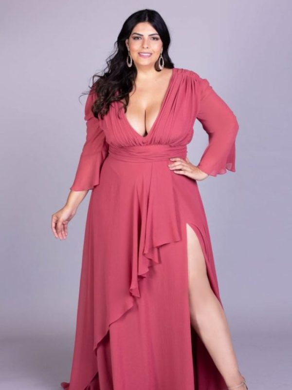 vestido de festa plus size cellico