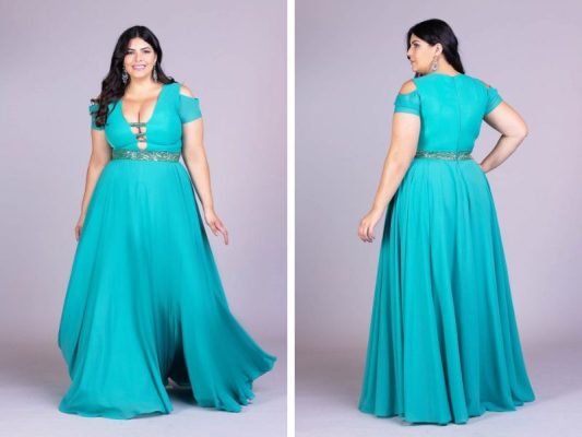 vestido de festa plus size sky