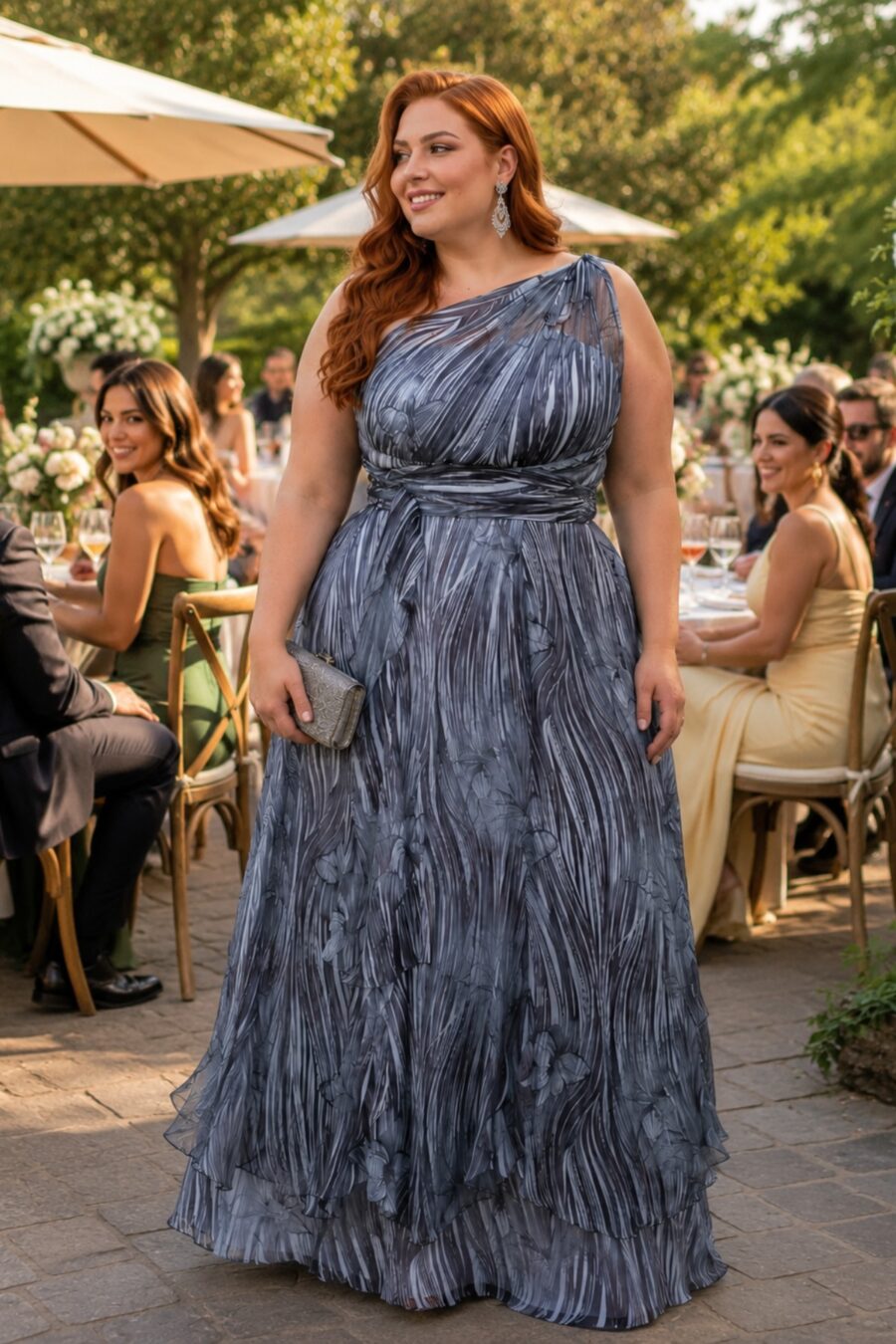Vestido de Festa Plus Size Estampado Briet